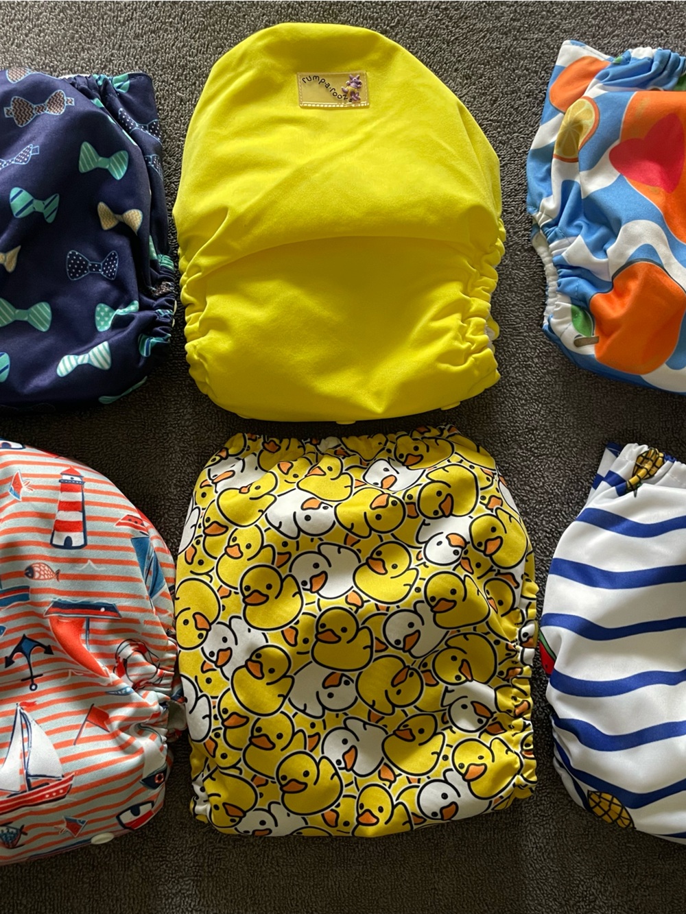 6 Adjustable cloth Diapers and liners - Unbranded lot#4